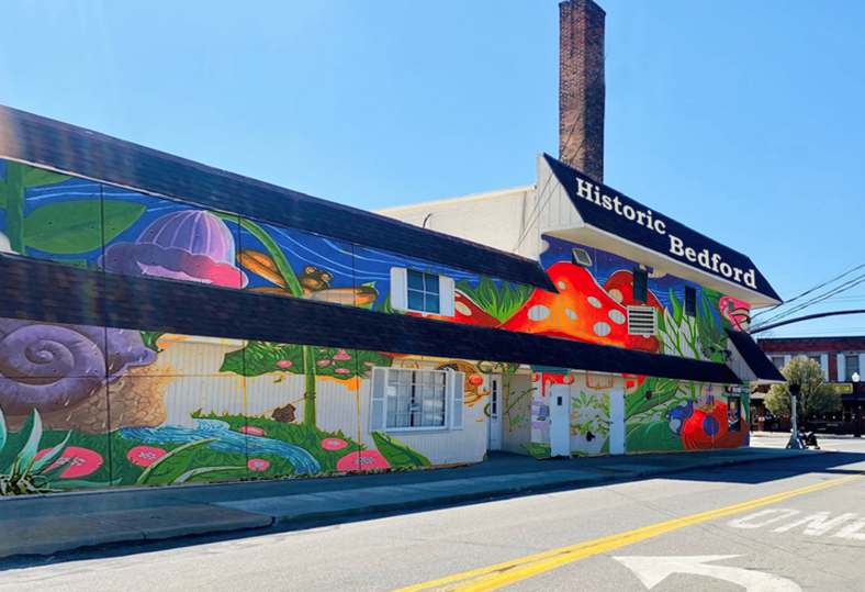 Public art gateway mural