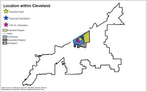 Location within Cleveland